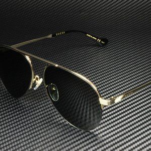 Gucci Gold Black 58mm Sunglasses